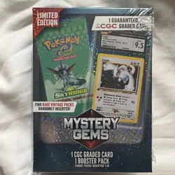 Pokemon Mystery Gems Box Sealed – 1 CGC Graded Card + 1 Booster Pack Sealed - Image 1