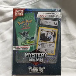 Pokemon Mystery Gems Box Sealed – 1 CGC Graded Card + 1 Booster Pack Sealed - Image 4