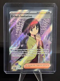 Pokemon Erika's Invitation 196/165 151 SV Ultra Rare Full Art Trainer - Image 1