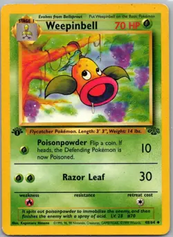 Pokemon TCG Weepinbell 48/64 Jungle MP - Image 1
