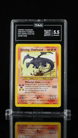 Shining Charizard 2002 Pokemon Neo Destiny TAG 5.5 #107 - Image 1