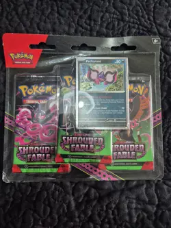 Pokemon TCG Shrouded Fable Pecharunt 3 Pack Blister - Image 1