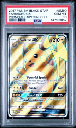 PSA 10 Raichu GX SM90 Black Star Promo Pokemon TCG 2017 Shining Legends - Image 1