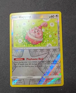 Pokemon TCG Happiny Reverse Holo Uncommon # 161/214 - Unbroken Bonds - LP - Image 1