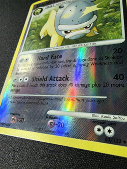 Shieldon Reverse Holo 63/123 2007 Pokemon Diamond & Pearl Mysterious TreasuresMP - Image 3