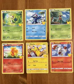 Pokemon 25th Anniversary McDonald’s Cards Lot, NM Promo 2021 Celebrations Stamp - Image 1