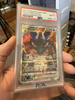 2023 POKEMON SWSH BLACK STAR PROMO #291 FA LUCARIO VSTAR CROWN ZENITH (PSA 10) - Image 1