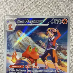 Pokemon TCG Ethan's Magcargo ASC Full Art Holo Rare 222/217 2026 Stage 1 Fire - Image 2