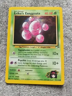 Pokemon TCG Erika's Exeggcute Gym Heroes 77/132 Regular Unlimited Common WOTC LP - Image 1