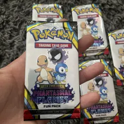 Pokemon TCG Phantasmal Flames (Mega Evolution) Fun Packs 5 Sealed Packs - Image 3