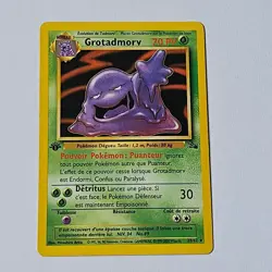 Pokemon French Grotadmorv Muk 28/62 Fossil Set 1st Edition WOTC - Image 1
