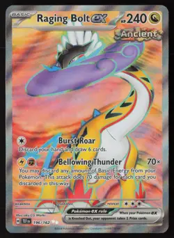 Raging Bolt ex 196/162 Ultra Rare Temporal Forces Pokemon Near Mint - Image 1