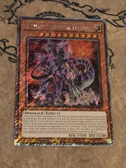 Yugioh Ultimate Conductor Tyranno RA04-EN287 Platinum Secret Rare NM Presale - Image 1