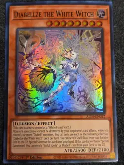 Yu-Gi-Oh! Diabellze The White Witch 1st Ed. ALIN-EN012 Super Rare LP - Image 1