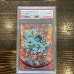 2000 Topps Chrome Pokemon Series 1 Tekno Nidorina #30 PSA 8 Near Mint - Image 1
