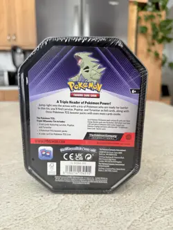 NEW & SEALED 2024 Pokemon TCG: Triple Whammy Tyranitar Tin - Image 2
