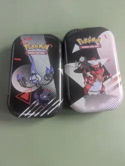Unova Mini Tins Empty Set of 2 Pokemon Black Bolt and White Flare - Image 1