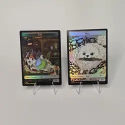 2xDog Cat 1516-1517 Double Sided Rainbow Foil Token Secret Lair Cats & Dogs MTG - Image 1