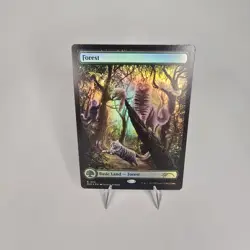 MTG Forest FOIL Secret Lair Drop Raining Cats and Dogs 1515 LP - Image 1
