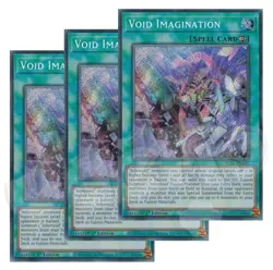 Yugioh Void Imagination (Alt Art) x 3 - 1st Edition Secret Rare NM - Free Holo - Image 1