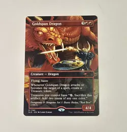 Goldspan Dragon 1780 Borderless Non Foil D & D Secret Lair MTG Near Mint - Image 1