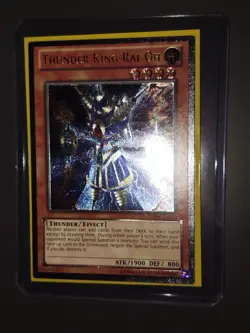 Yugioh! Thunder King Rai Oh Ultimate Rare TU08-EN000 European Version Near Mint - Image 1