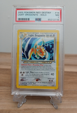 2002 Pokemon Neo Destiny Light Dragonite Holo #14/105 PSA 7 - Image 1