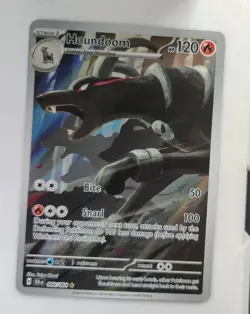 2024 Pokemon FULL ART HOLO HOUNDOOM ILLUSTRATION RARE 66/64 NM - Image 1