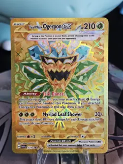 Pokemon TCG Teal Mask Ogerpon ex 221/167 Twilight Masquerade Hyper Rare NM - Image 1