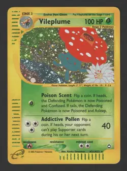 Vileplume Holo Aquapolis H31/H32 ENG - Pokemon Card Holo Rare - Image 1