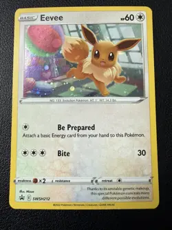 Eevee SWSH212 Holo Promo Sword & Shield Promo Pokemon NM - Image 1