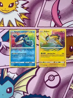 Pokemon TCG - Amazing Rare BUNDLE (x2) - Kyogre 021/072 & Raikou 050/185 - NM/M - Image 1