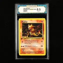 TQG 8.5 NM-MT+ 1999 Pokemon ENG Magmar #39/62 U - Image 1