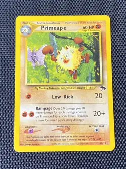 Pokemon TCG Primeape 18/18 Southern Islands Regular LP+ - Image 1