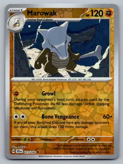 Pokemon TCG SV07: Stellar Crown Marowak 073/142 Reverse Holo - Image 1