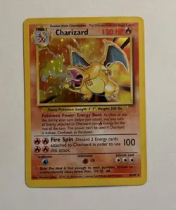 CHARIZARD 4/102 HOLO HOLO RARE BASE SET UNLIMITED POKEMON HOLO AUTHENTIC ALTERED - Image 1