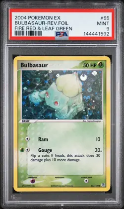 Bulbasaur [Reverse Holo] - Pokemon Fire Red & Leaf Green #55 PSA 9.0 - Image 1