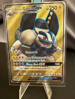 Alolan Golem GX Full Art Crimson Invasion Pokemon Sun & Moon - Image 1
