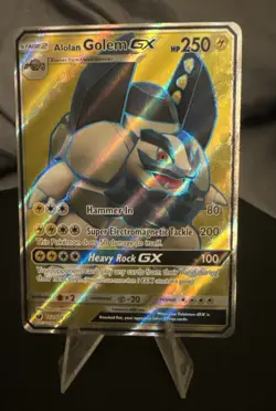 Alolan Golem GX Full Art Crimson Invasion Pokemon Sun & Moon - Image 2
