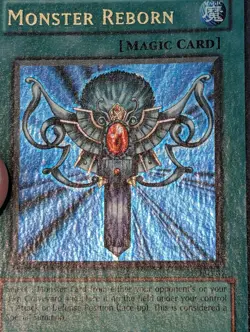 Yugioh Monster Reborn LOB-118 Unlimited Ultra Rare Holo WAVY DEEP WAVES 🌊 - MP - Image 2