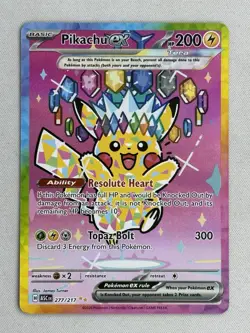 Pokemon TCG - Pikachu ex 277/217 Special Illustration Rare Ascended Heroes | NM - Image 1