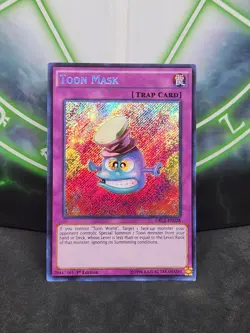 Yugioh Toon Mask DRL2-EN028 Secret Rare 1st Edition NM - Image 1