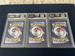 [PSA 9] 1999 Pokemon 1st Edition Base Set Starter Trio Squirtle Bulbasaur Charm - Image 3