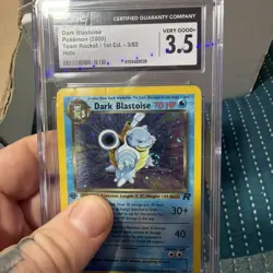 CGC 3.5 1st Edition Dark Blastoise Holo Team Rocket 3/82 - Image 4