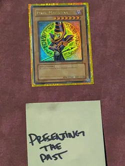 Yugioh | GLOSSY UNLIMITED | Dark Magician LOB-005 Ultra Rare Original MP - Image 1