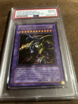 Yugioh PSA 8 NM-MT Five-Headed Dragon SD09-ENSS1 Ultra Rare Limited Ed S#1983 - Image 2