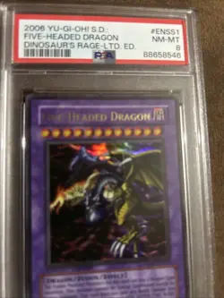 Yugioh PSA 8 NM-MT Five-Headed Dragon SD09-ENSS1 Ultra Rare Limited Ed S#1983 - Image 3