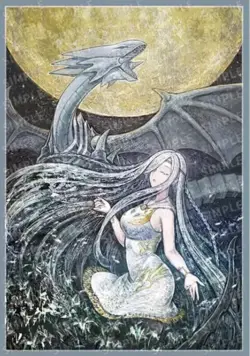 Yugioh Blue-Eyes White Dragon Maiden with Eyes of Blue Art Card Sleeve Protector - Image 1