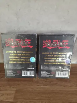 Yu-Gi-Oh 24 Karat Gold Plated Card Dark Magician & magician girl Limited Edition - Image 2