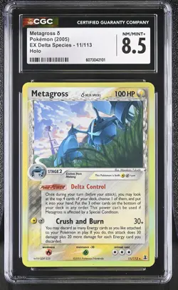 CGC 8.5 Metagross 2005 EX Delta Species 11/113 Holo Pokemon Card - Image 1